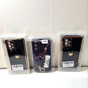 Lot Of 3 Samsung Galaxy Color Black, Gold And Purple